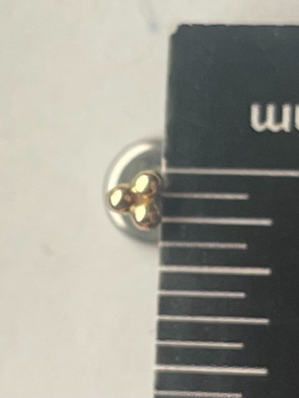 BVLA Threaded Tri Bead Cluster in 14k yellow gold 16g